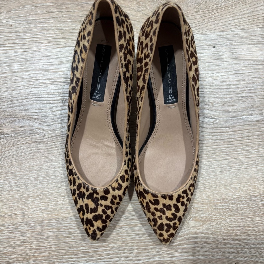 Leopard print kitten heels real dyed fur  #heels #leopardprint #kittenheels